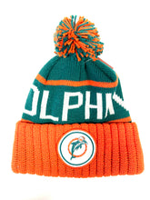 Load image into Gallery viewer, Mitchell &amp; Ness NFL Miami Dolphin Cuffed Knit Hat

