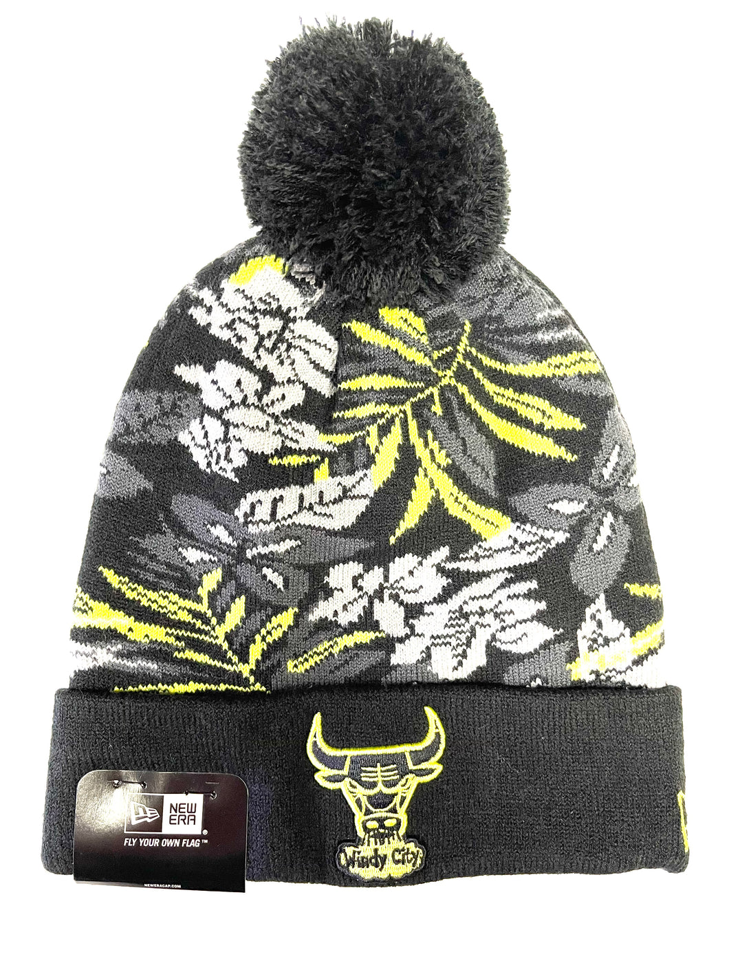 New Era NBA Chicago Bulls Snow Tropicals CYG / BLK Knit Hat