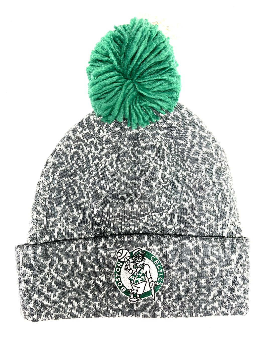 Mitchell & Ness NBA Boston Celtics Cracked Pattern Cuffed Knit Hat